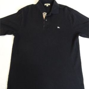 Burberry Men's Black Short Sleeve Polo Shirt Size Medium (Firm) priced to sell